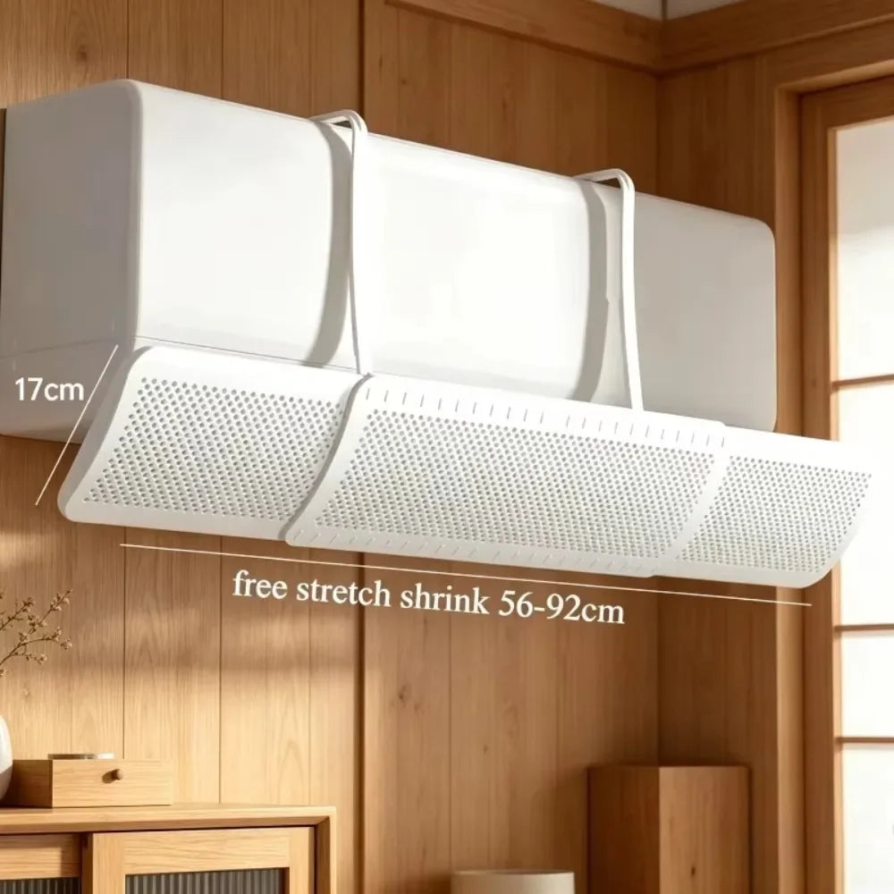Adjustable Air Conditioning Cover Wind Deflector Windshield Air Conditioner Tools Air Baffle Shield Home Office Accessories Peaceful Pleasures Health and Wellness