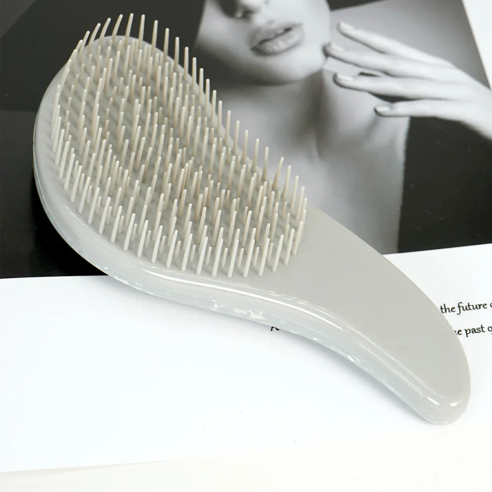 Marble Texture Hair Brush – Oval & Rectangular Detangling