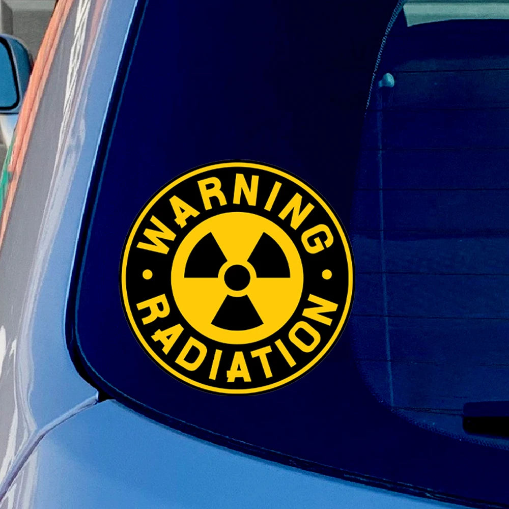 4Packs 4" Warning Radiation Sticker Weatherproof Bumper Vinyl Decal For Car Truck Window Wall Door Peaceful Pleasures Health and Wellness