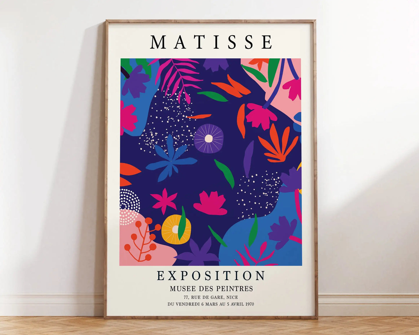 Matisse Abstract Floral Canvas Print | Botanical Wall Art Poster