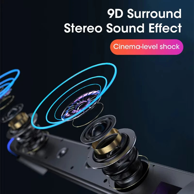 Bluetooth Wired Computer Speaker Bar Stereo Sound Subwoofer Loudspeaker For Macbook Laptop Notebook PC Music Player Peaceful Pleasures Health and Wellness