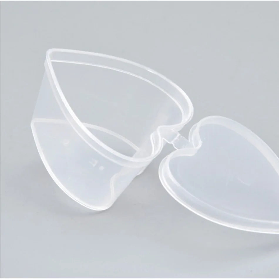 Love Heart Shaped Transparent Packaging Box Lids DIY Slime Pudding