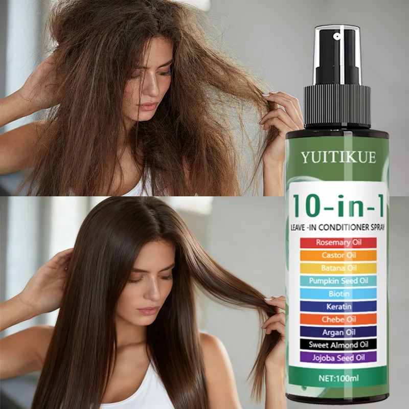 YUITIKUE 10-in-1 Leave-In Hair Treatment – Rosemary & Argan Oil Leave-In Hair Treatment Peaceful Pleasures Health and Wellness