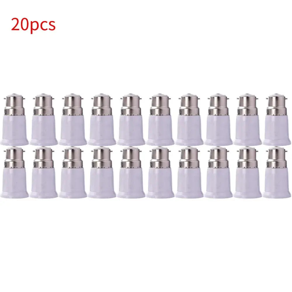 B22 to E27 Lamp Holder Converter Adapter for Light Socket Peaceful Pleasures Health and Wellness 20pcs