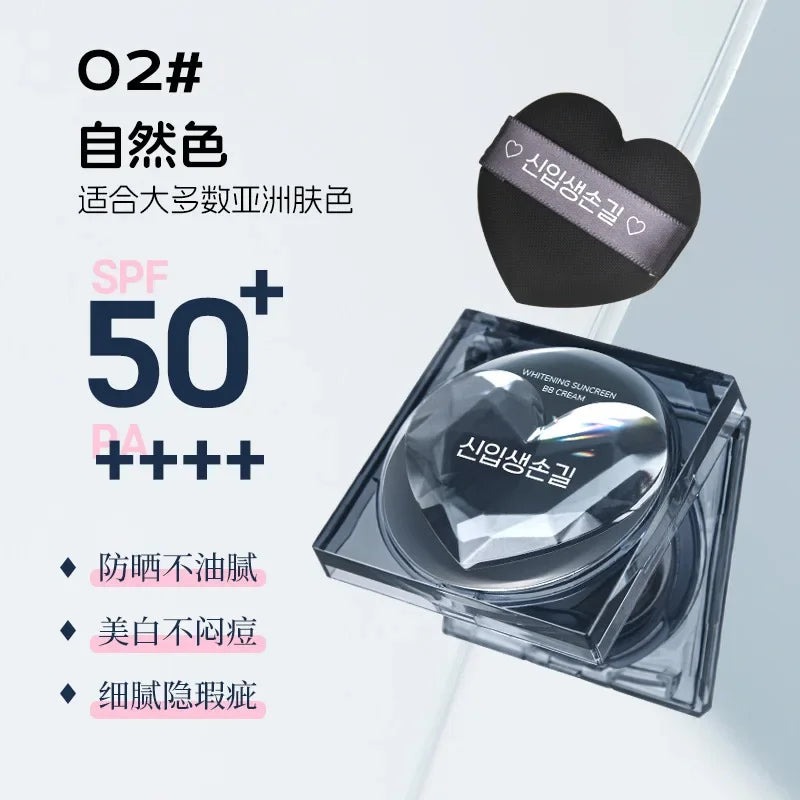 Whitening Sunscreen Air Cushion BB Cream Concealer Waterproof Sweatproof 50x Sunscreen Foundation Peaceful Pleasures Health and Wellness Natural