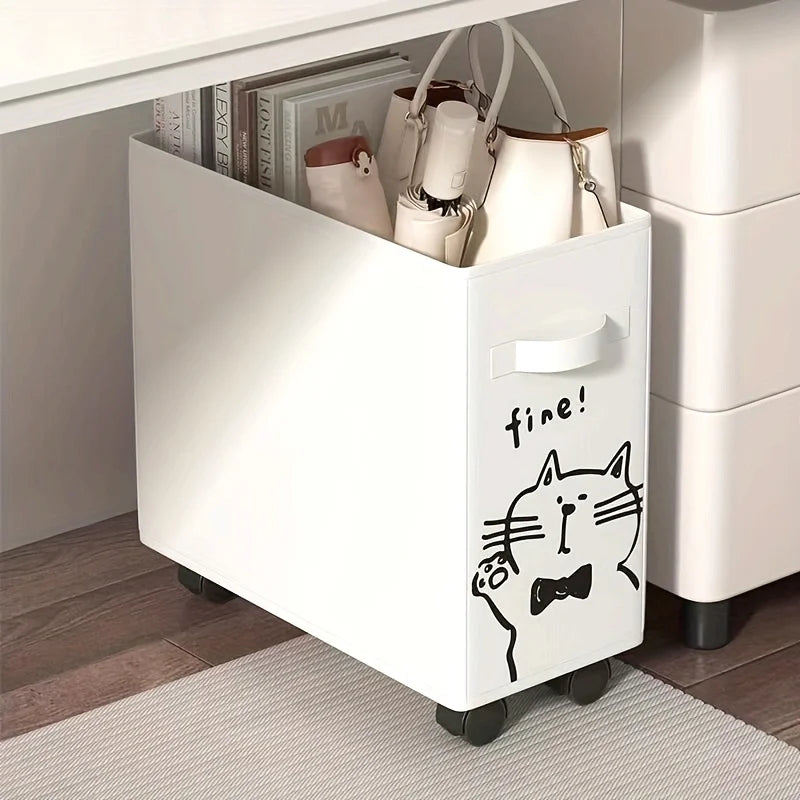 Mobile Rolling Utility Cart | Under-Desk Storage Organizer