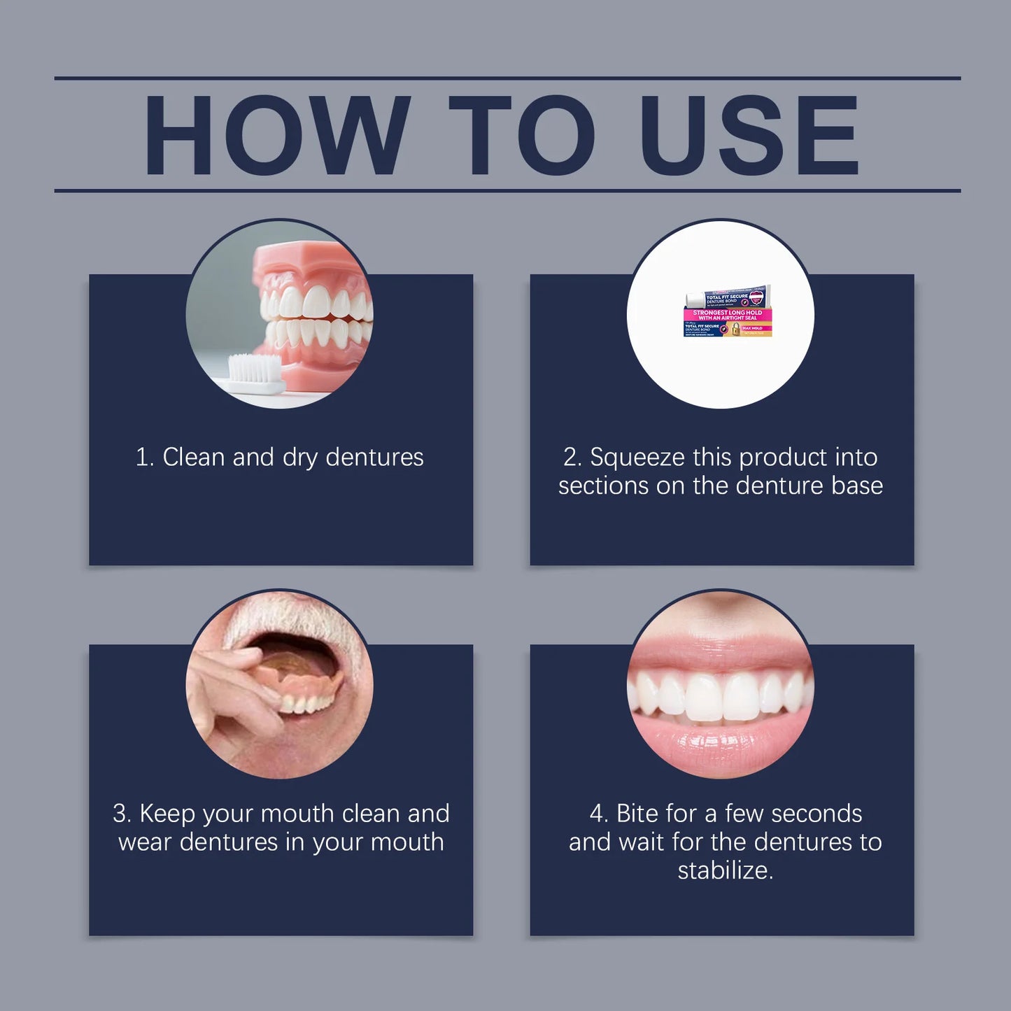 Oralhoe Denture Adhesive Cream | Strong Hold, Natural 20g