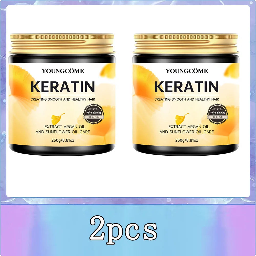 Keratin Hair Mask with Argan Oil – Sulfate-Free, 250g | YOUNGCOME