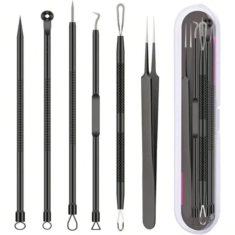 6-Piece Blackhead Comedone Extractor Kit | Home Spa Tool