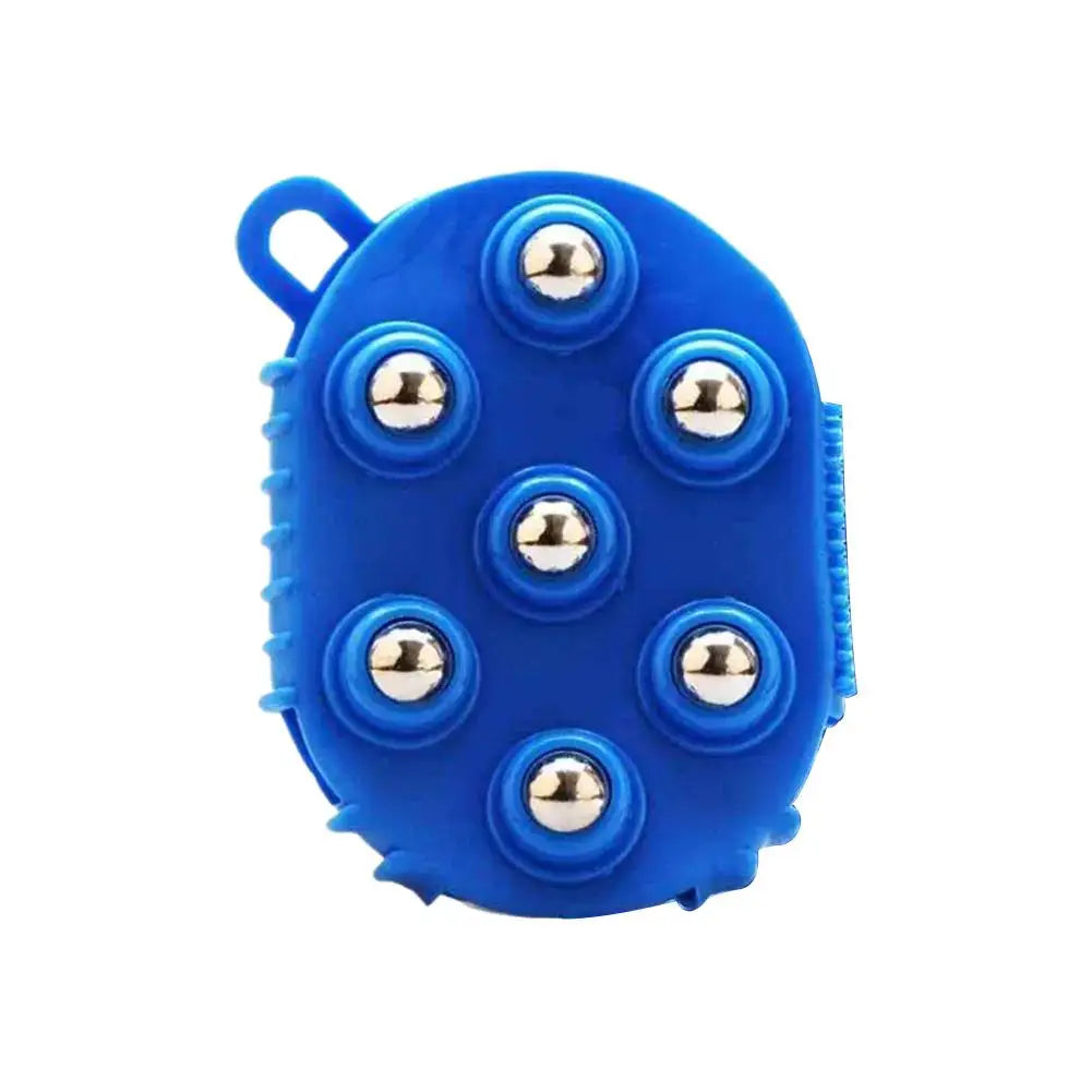 Double-Sided Massage Glove – 7-Bead & Steel Ball Brush