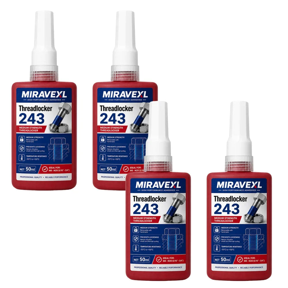 MIRAVEXL Threadlocker 243 Medium Strength Anaerobic Adhesive 10/50ml