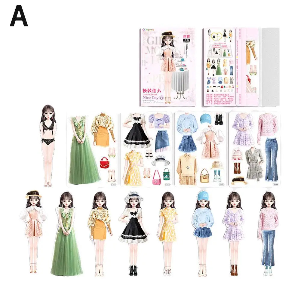 Magnetic Princess Dress Up Doll Set – DIY Sticker Toy for Kids