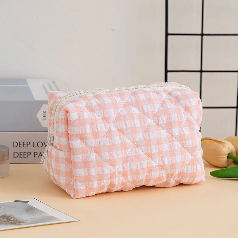 Bow-Knot Travel Portable Minimalist Large Capacity Soft Storage Makeup Bag Peaceful Pleasures Health and Wellness A5