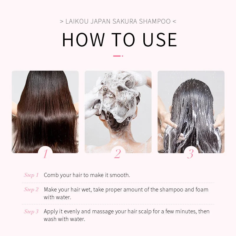 LAIKOU Sakura Shampoo – Nourishing, Anti-Dandruff & Oil Control