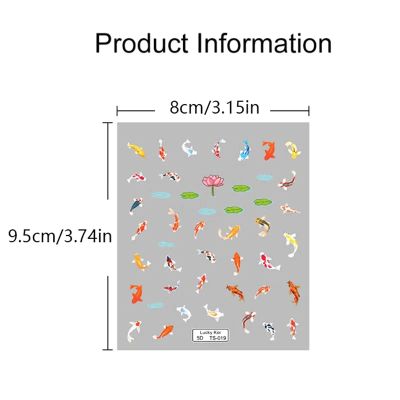 Puppy Dots Series 5D Nail Stickers Back Glue Nail Slider Designs Sliders Women Nails Art Decor Peaceful Pleasures Health and Wellness