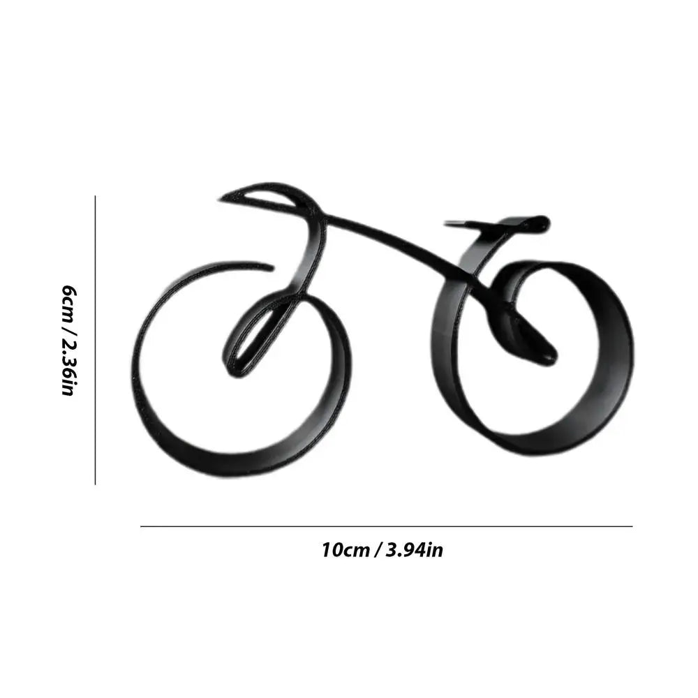 3D Minimalist Bicycle Sculpture | Acrylic Bike Desk Decor Art