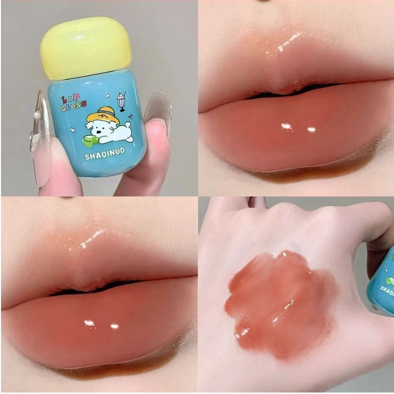 Mirror Jelly Lip Gloss – Hydrating Glass-Shine Lip Glaze | 6 Colors
