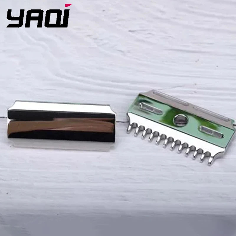 2026 YAQI Vostok 70DC Safety Razor Head 316 Stainless Steel Polished Dual Comb with 0.7mm Blade Gap for Smooth Shaving Peaceful Pleasures Health and Wellness