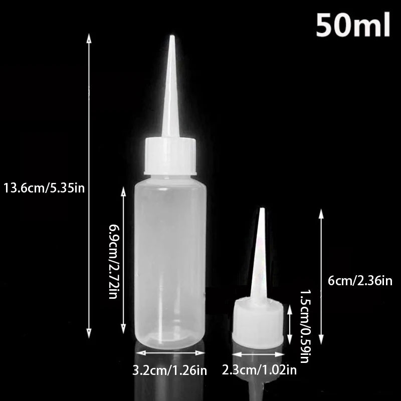 5-Pack Precision Tip Squeeze Bottles | 50ml DIY Craft Applicators