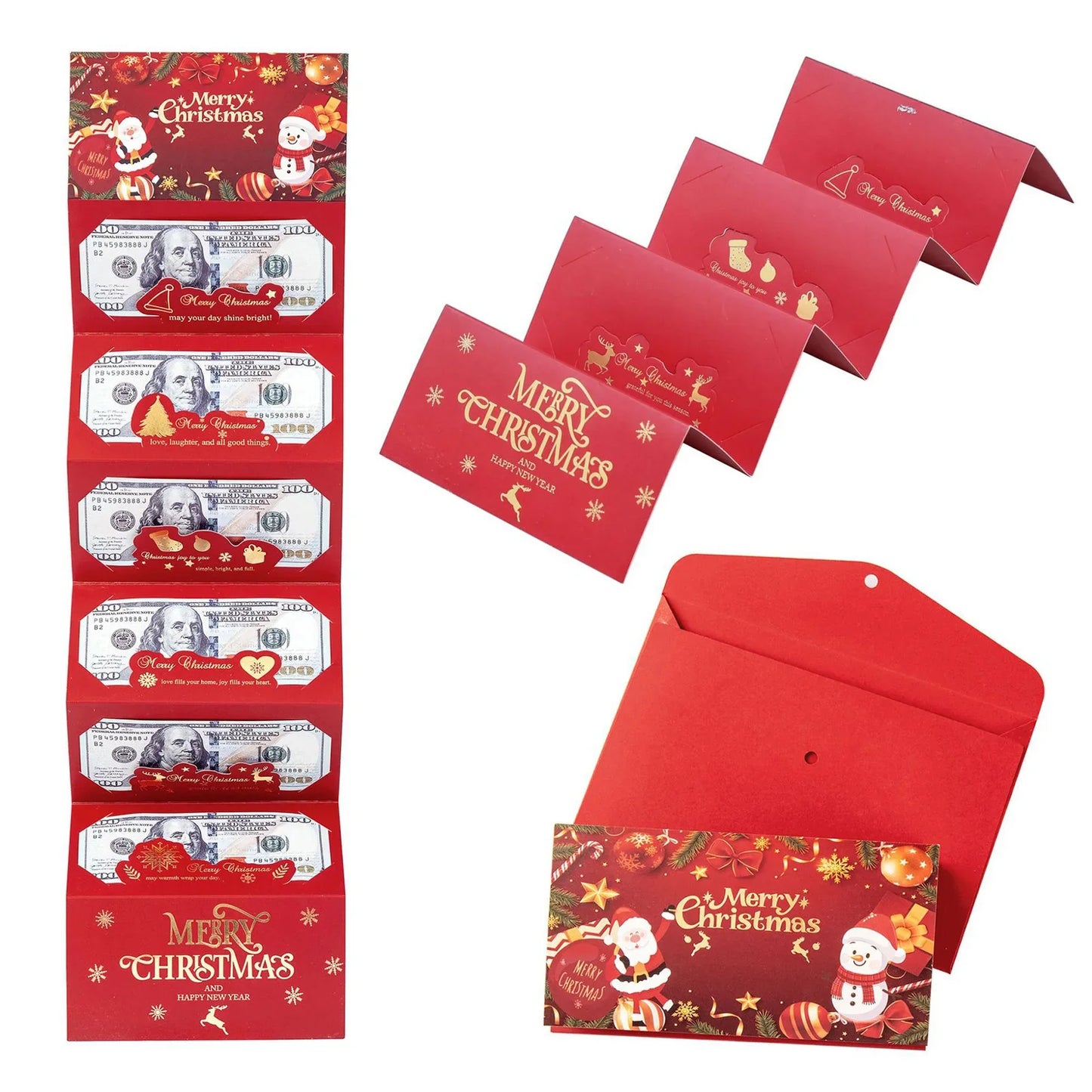 Christmas Cash Gift Envelope Box | Novelty Money Holder Set