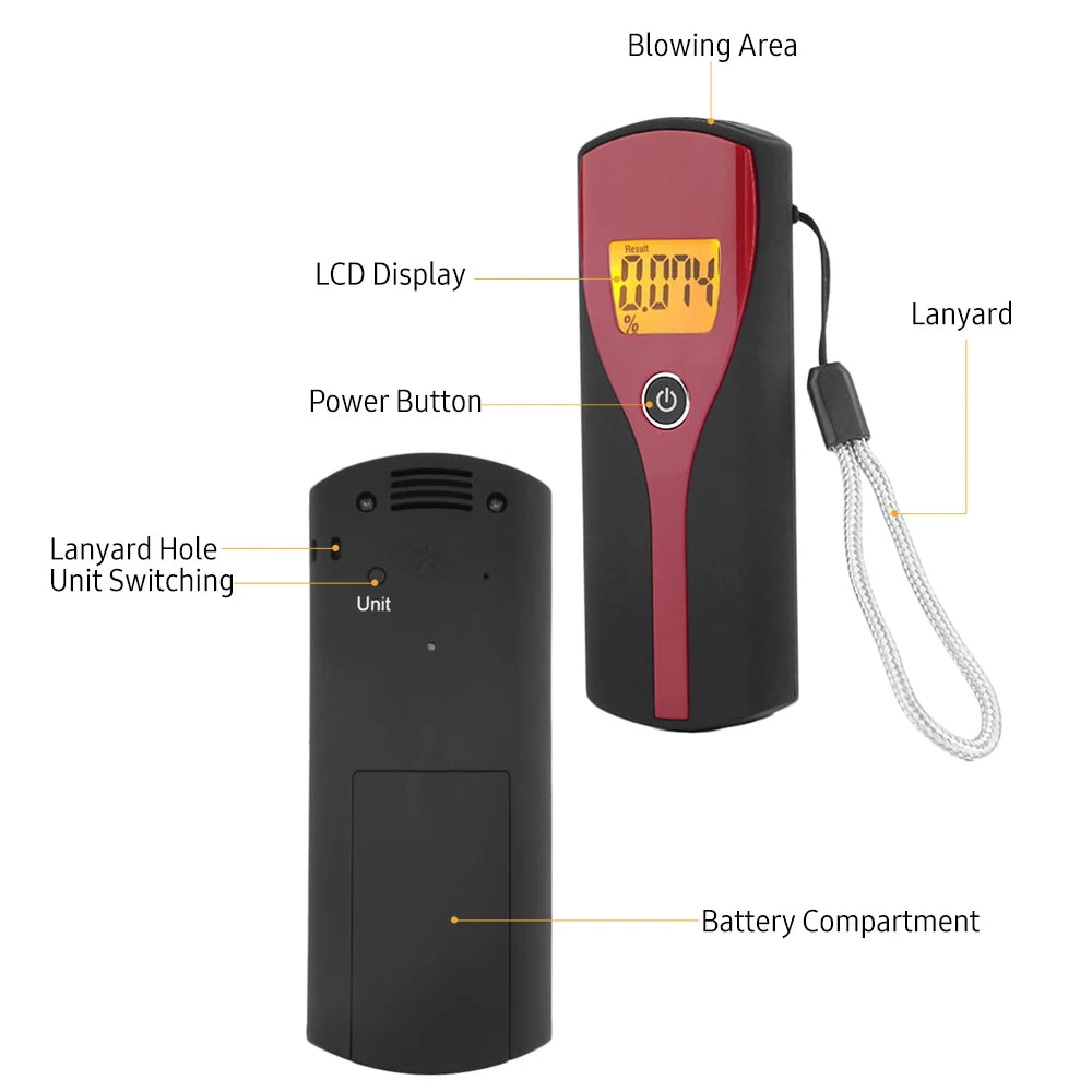 Breathalyzer Non-contacting Blowing Alcohol Analyzer Meter Portable