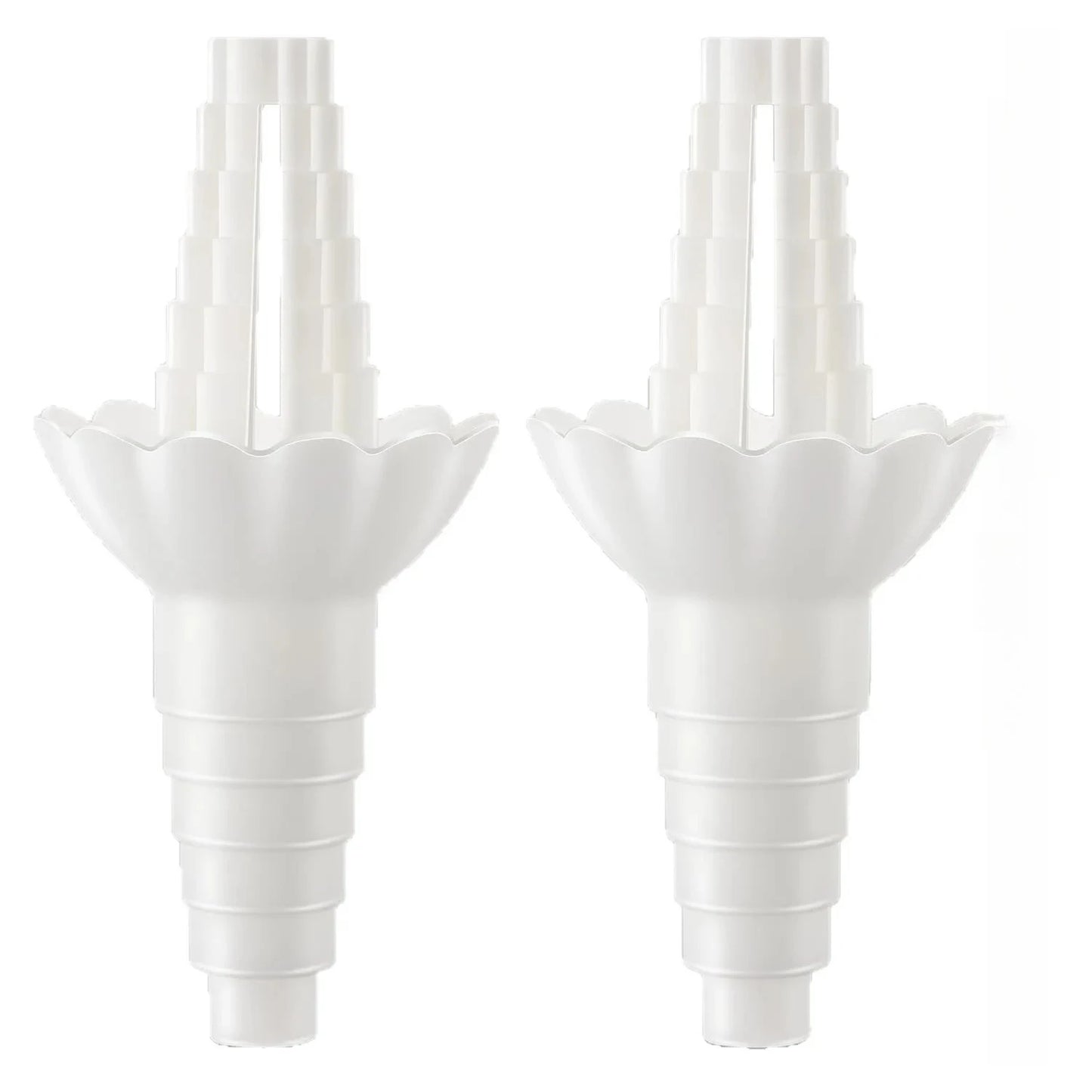 Universal Bottle Emptying Kit - Reusable Liquid Transfer Connector with No Waste Funnel Adapter, Compatible with Soap, Shampoo Peaceful Pleasures Health and Wellness White 2pc