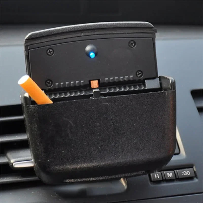 Car Ashtray With Led Light Automobile Door Air Outlet Hanging Plastic Ashtray Detachable Rack Multi-function Car Accessories Peaceful Pleasures Health and Wellness