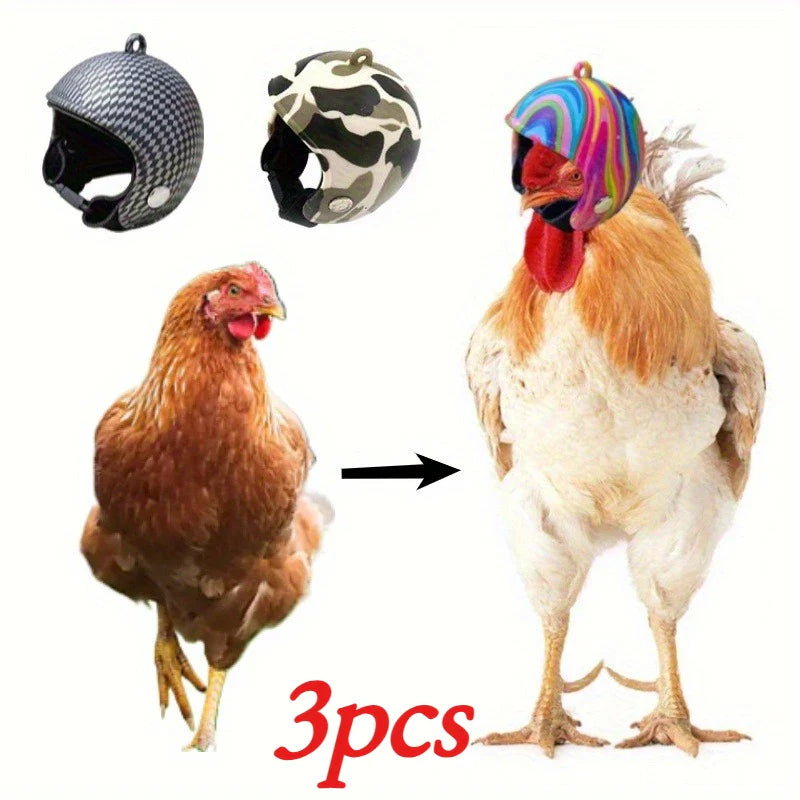 Funny Chicken Helmet – Sun & Rain Pet Costume for Hens & Birds