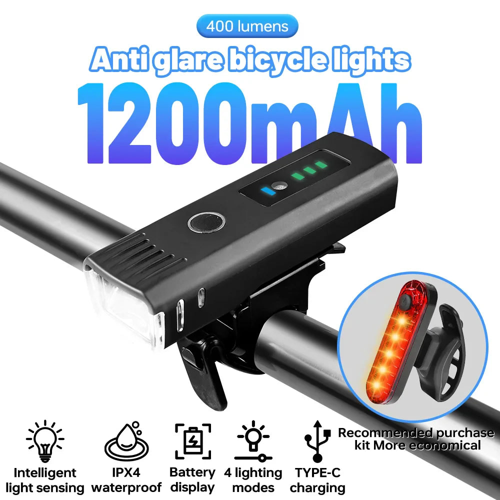 X-Tiger 400 Lumen USB Rechargeable Bike Front Light | IPX5