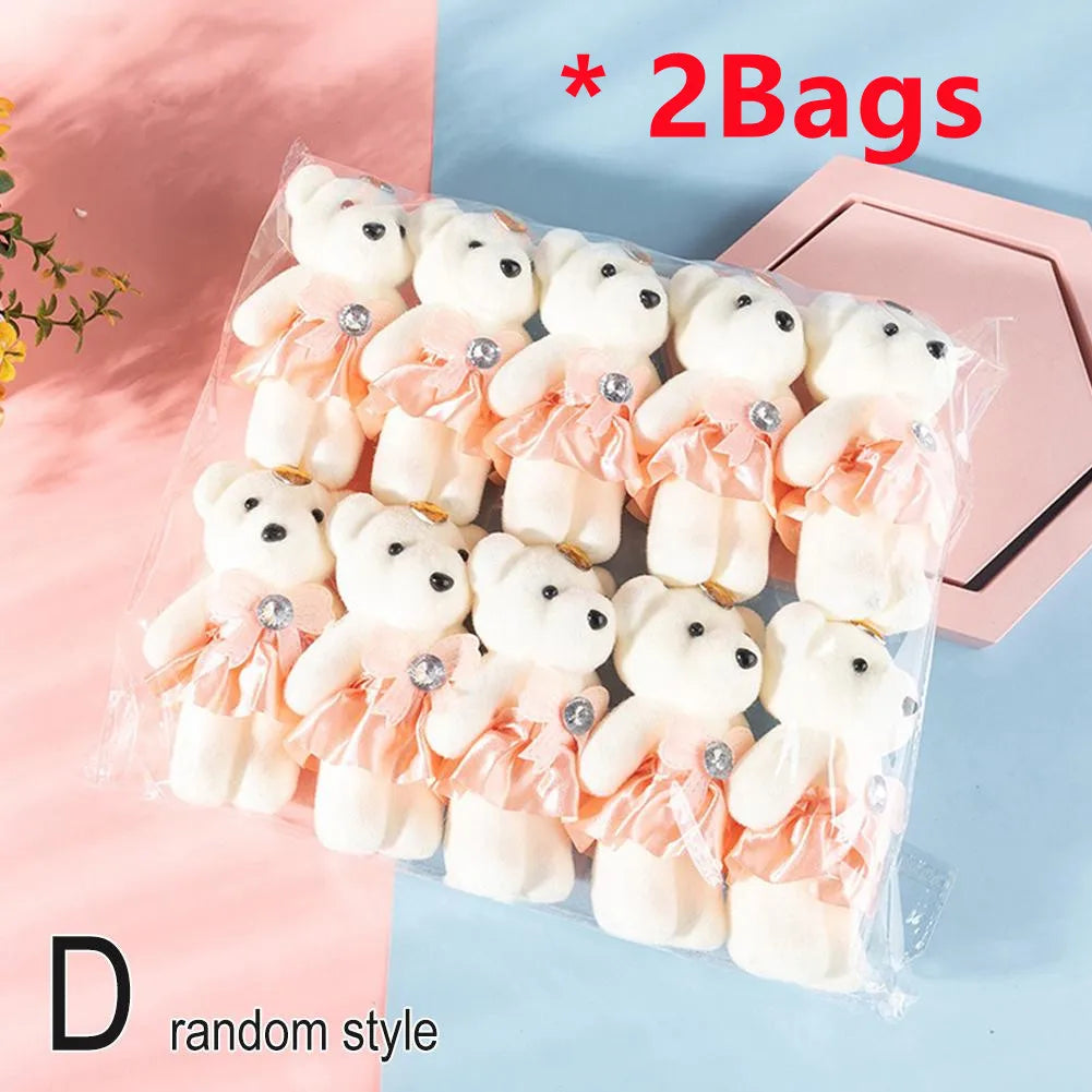 10pcs Diamond Ice Cream Bouquet Bears – Cute Teddy Gift Decor