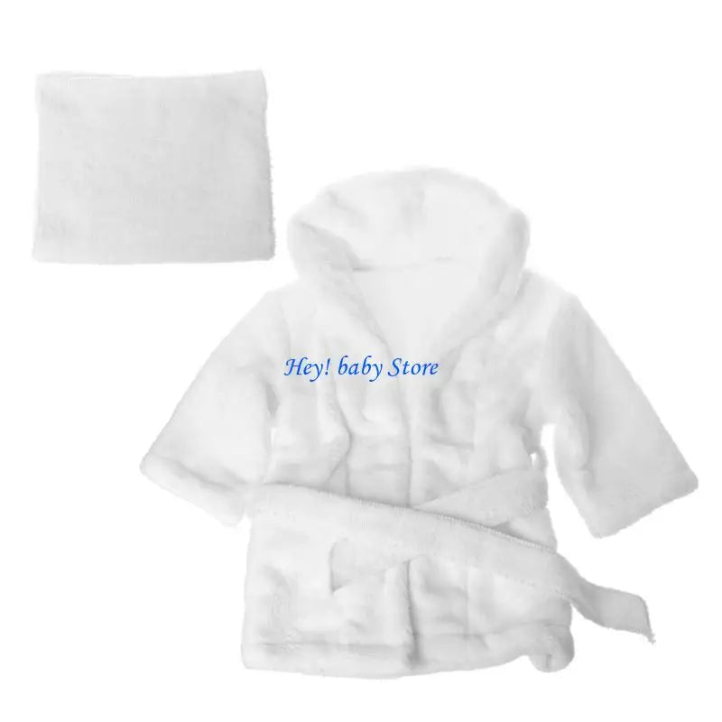 Newborn Baby Photography Bathrobe & Towel Set | Faux Fur Robe