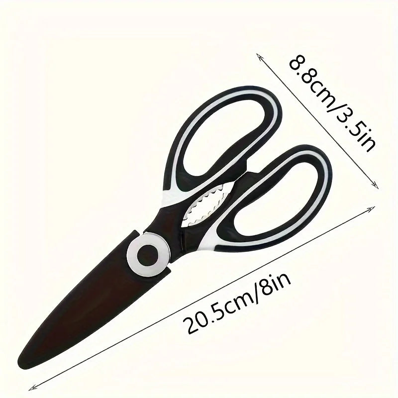 Multifunctional Heavy-Duty Stainless Steel Kitchen Scissors for Food - Ideal for Pizza And Salad Cutting Peaceful Pleasures Health and Wellness