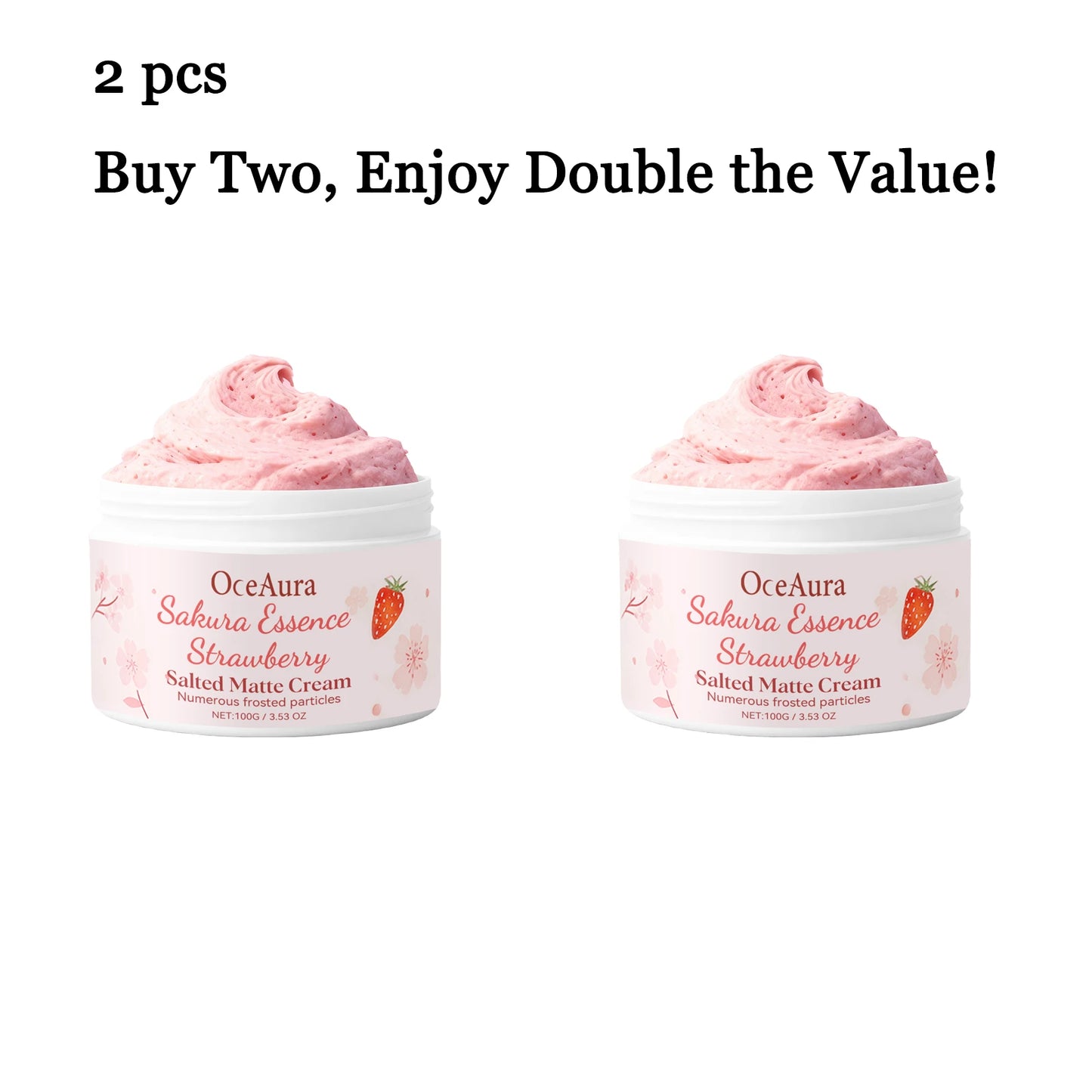OceAura Sakura Strawberry Body Scrub – Exfoliate & Moisturize