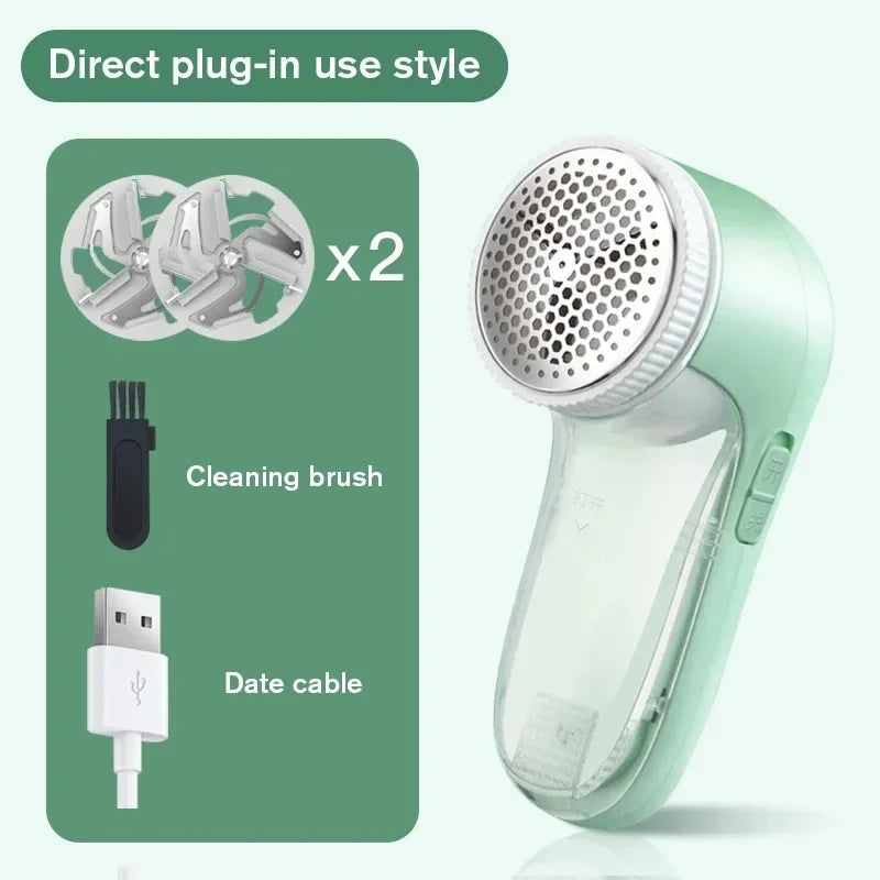 Household Removes Lint From Clothes Clothing Pet Hair Remover Fabric Shaver Take Out of Clothes Cats Hairs Cleaning Home Roller Peaceful Pleasures Health and Wellness Green Headx2