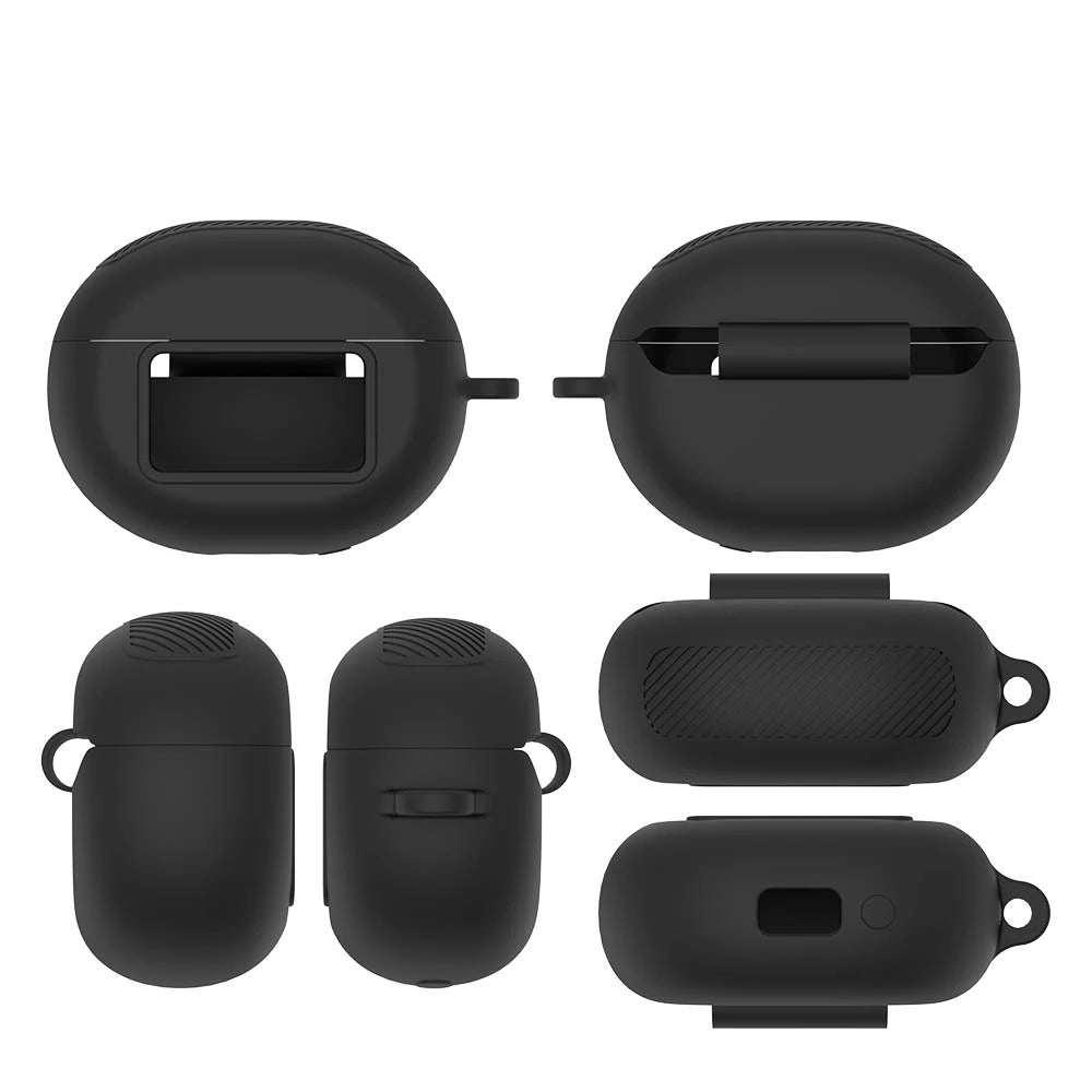 High Quality Soft And Durable Silicone For TOZO NC20 Pro/NC20 Headphone Protective Case Shockproof And Dustproof Case Peaceful Pleasures Health and Wellness black