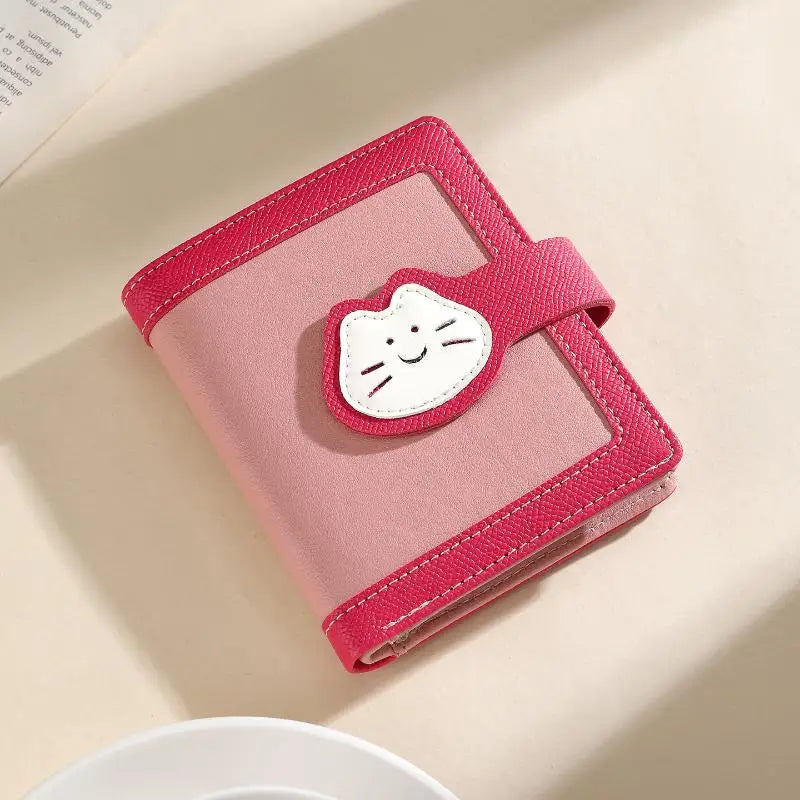 Women's Mini PU Leather Wallet – Card Slots & Zipper Coin Purse