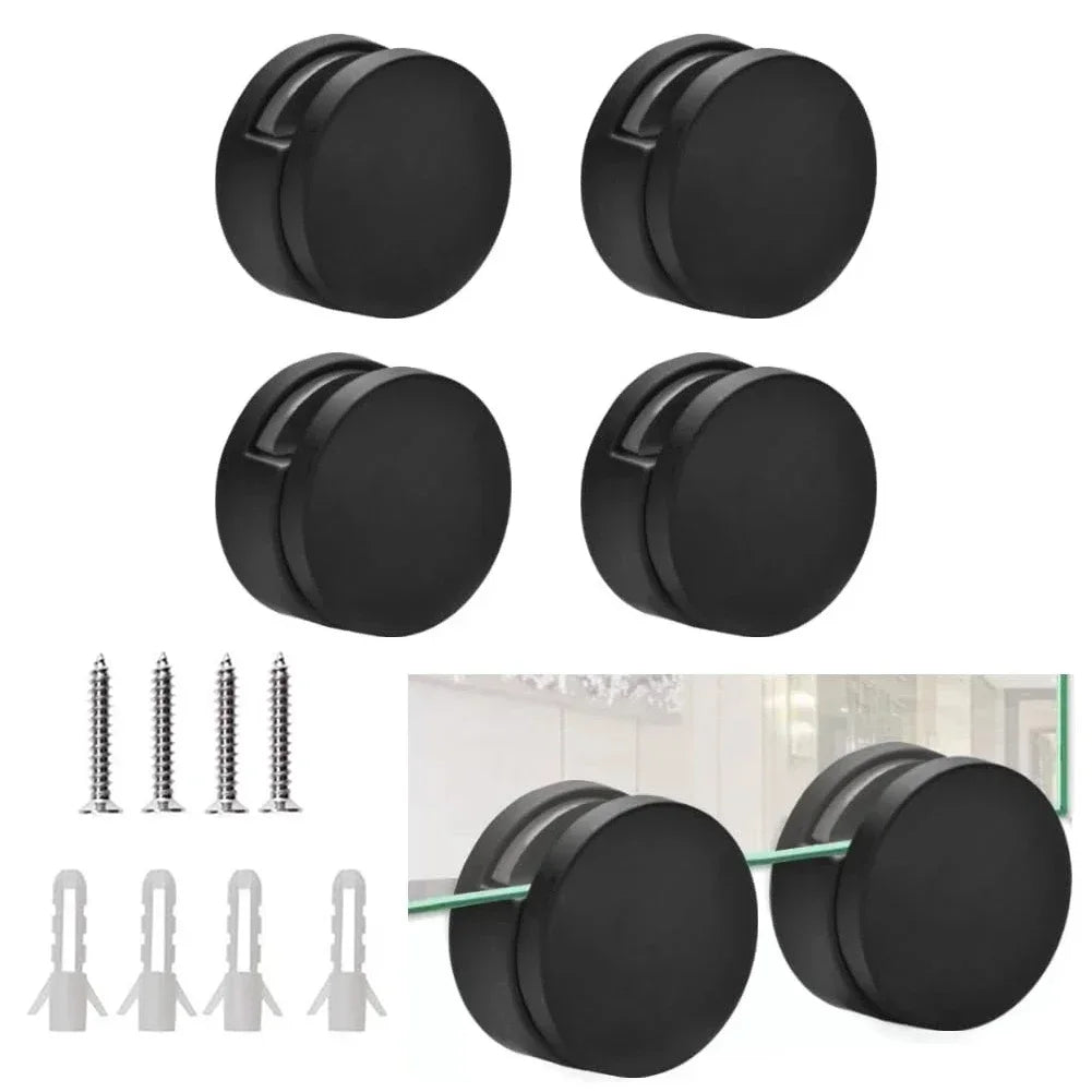 Zinc Alloy Bathroom Mirror Clips Set of 4 | 3–5mm Glass Holders
