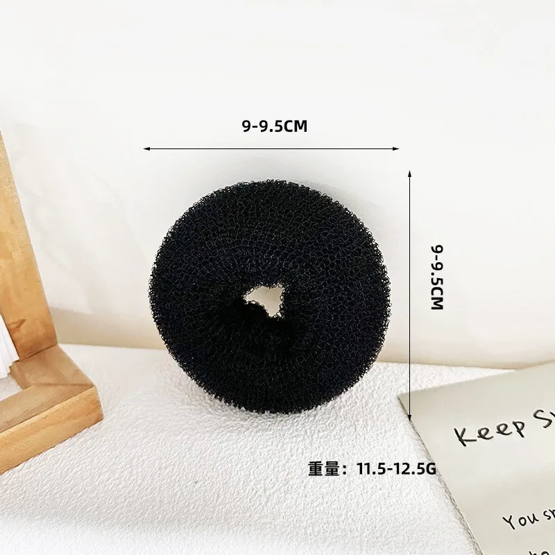 3PCS Maruki Head Hair Curler, Korean Style Versatile Hair Accessories, Fluffy Curled Lady Easy Big Ring Hair Styling Tools Peaceful Pleasures Health and Wellness black