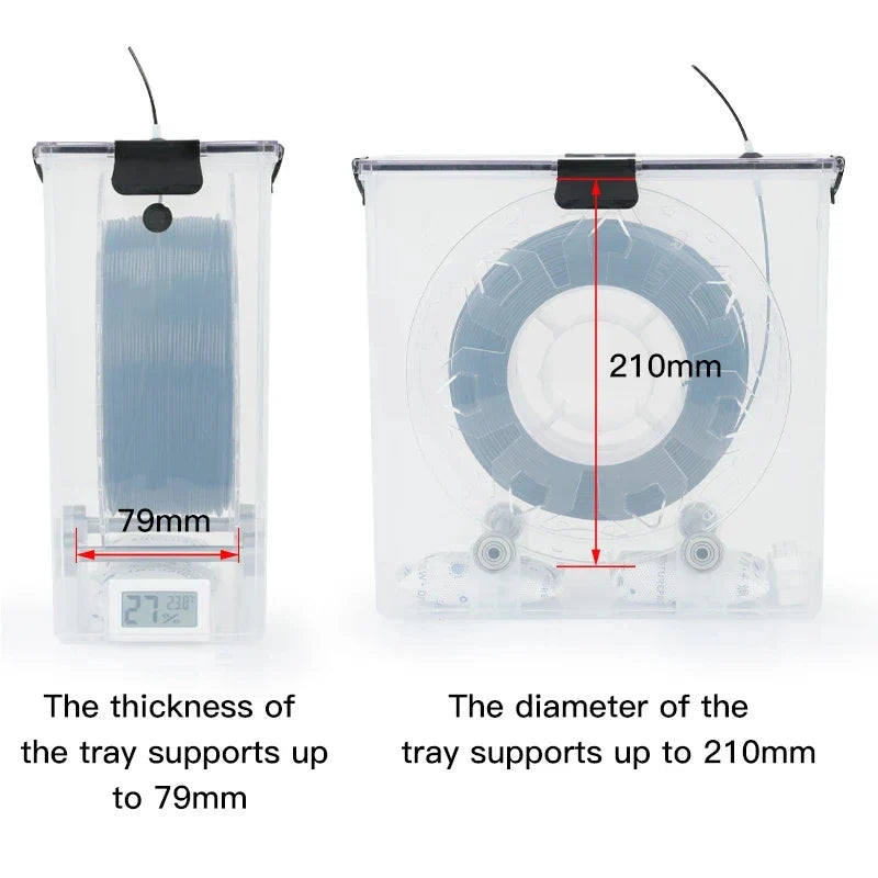 3D Printer Filament Dryer Box – Airtight Moisture-Proof Storage