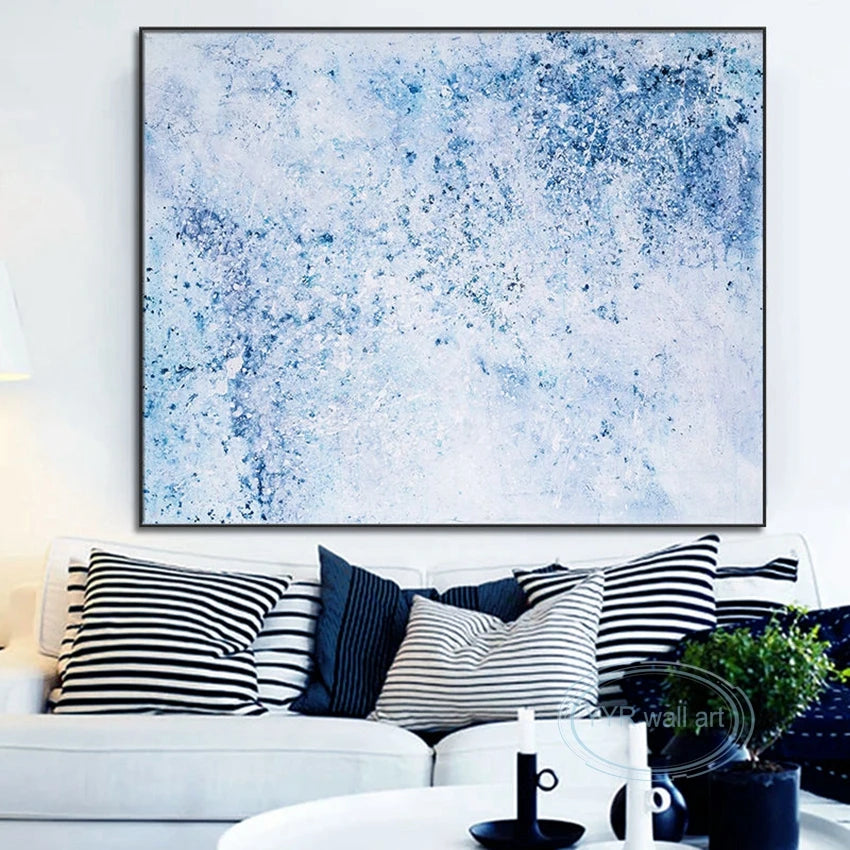 Hand-Painted Abstract Oil Painting Canvas Wall Art | Modern Décor Canvas Oil Painting Peaceful Pleasures Health and Wellness