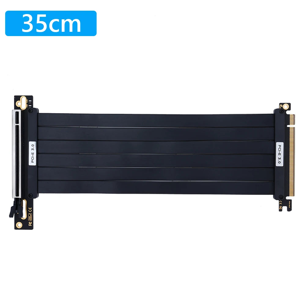 PCI-E3.0 PCI-E4.0 16X PCI-e Extension Cable Flexible Cable 90° 180° Riser Cable 20/25/30/35cm High Speed Extension Port Adapter Peaceful Pleasures Health and Wellness 35cm