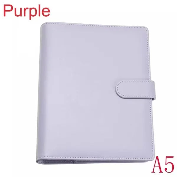 Vintage Refillable Notebook File Folder Notepad Cover Leather Ring