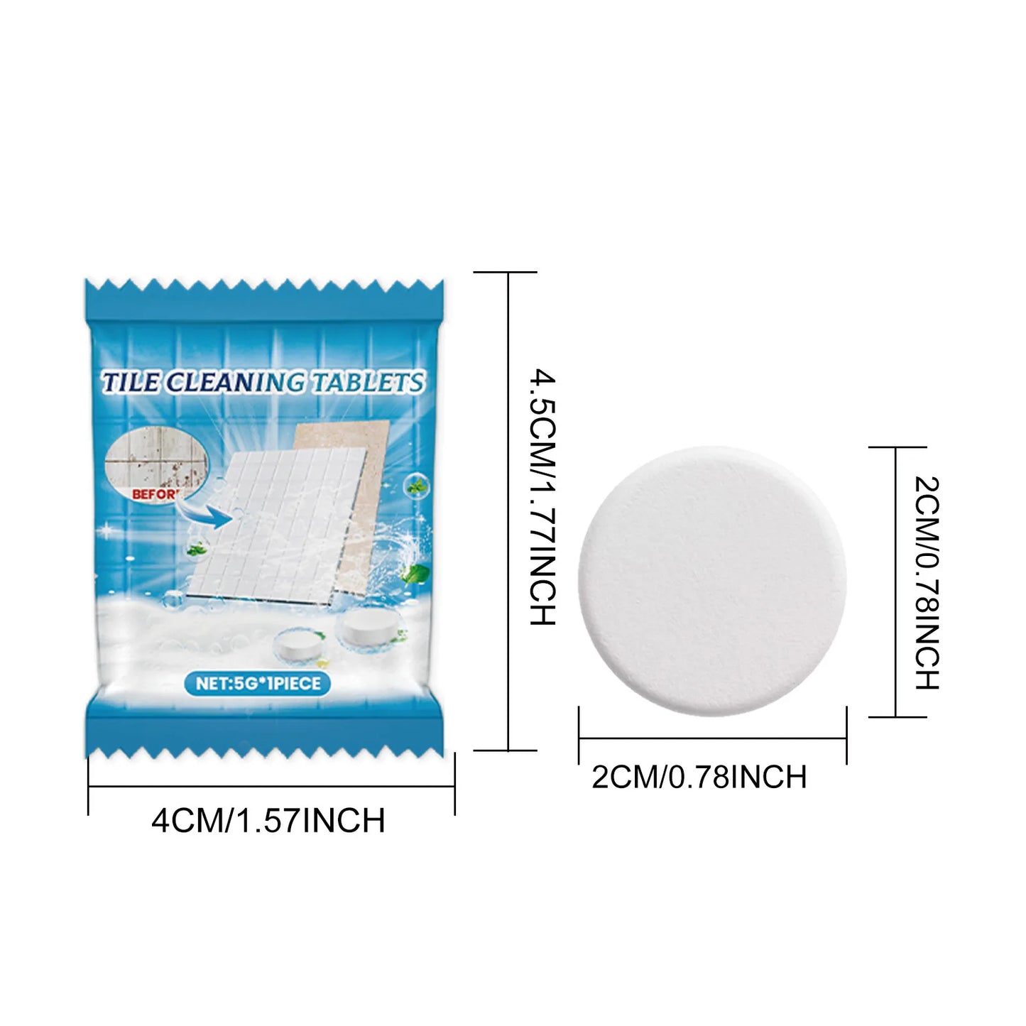 Tile Cleaning Tablets – Remove Grime, Soap Scum & Bacteria