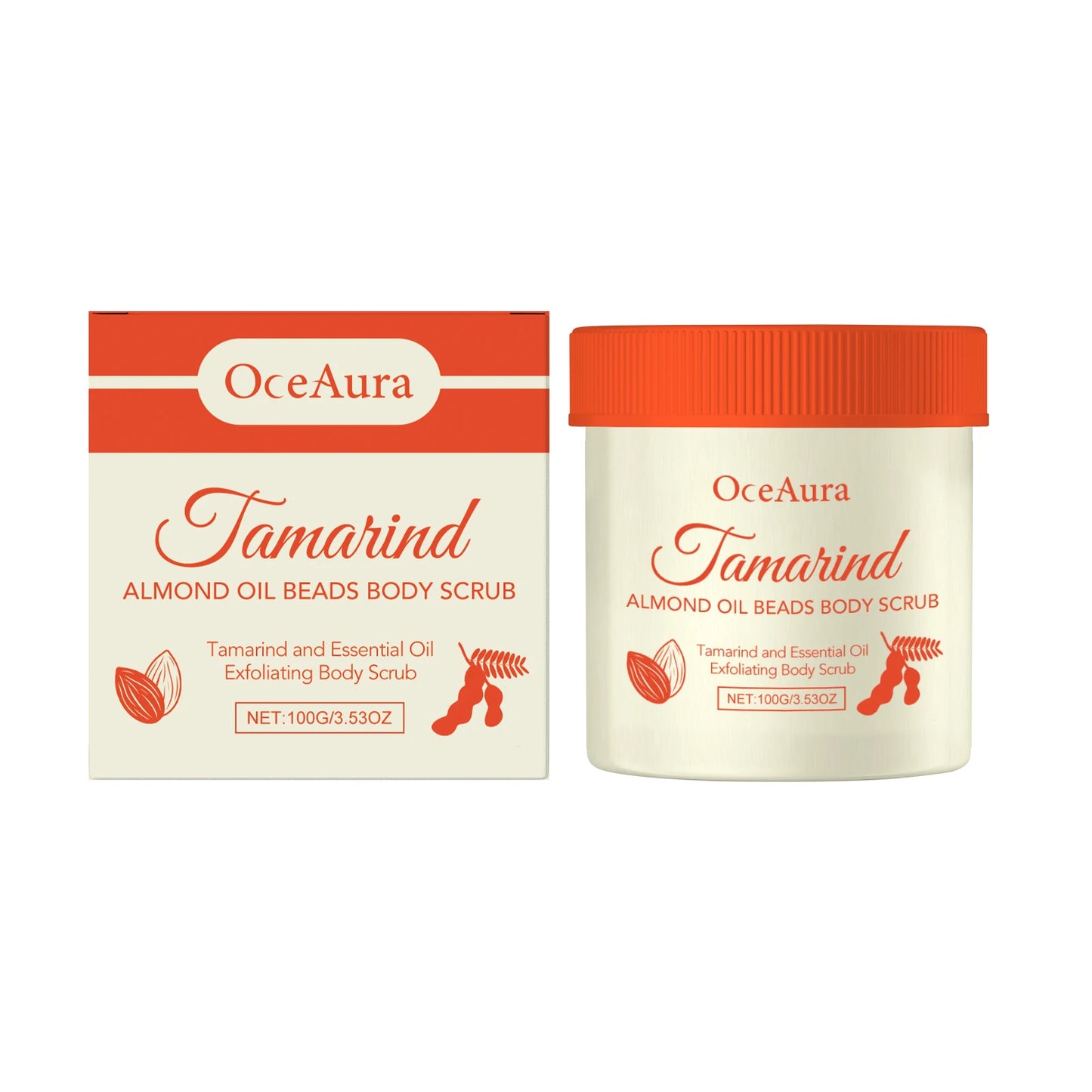 OceAura Tamarind Almond Body Scrub | Glow & Moisture 100g