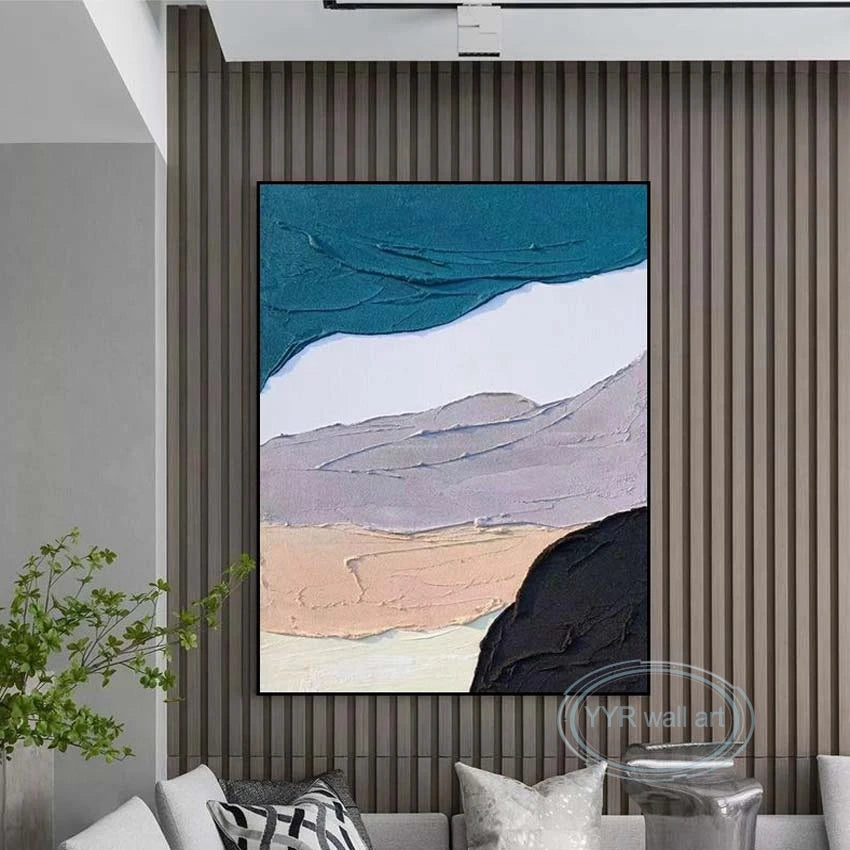 Abstract Hand-Painted Oil Painting Canvas Wall Art | Modern Decor Abstract Canvas Painting Peaceful Pleasures Health and Wellness