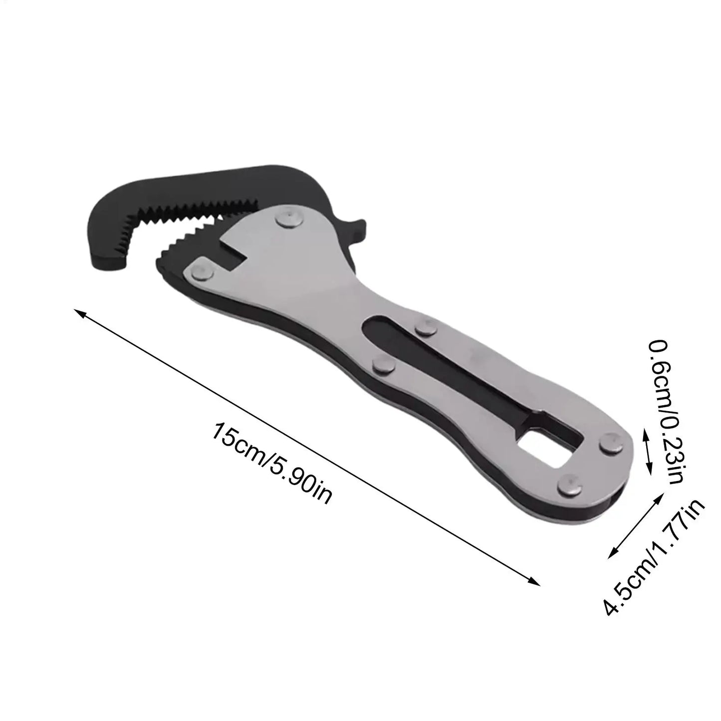 Stubby Adjustable Wrench Non-Slip Short Handle Tool Small Adjustable Wrench For Mechanic Plumbing Home Maintenance Mechanical Peaceful Pleasures Health and Wellness