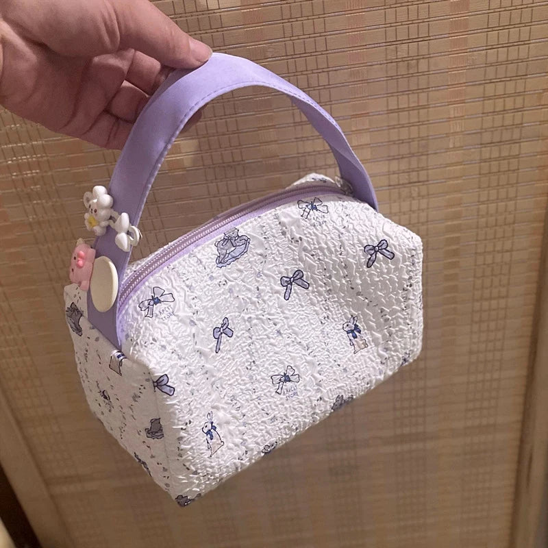 Bubble Purple Travel Cosmetic Bag – Makeup Pouch Gift for Her