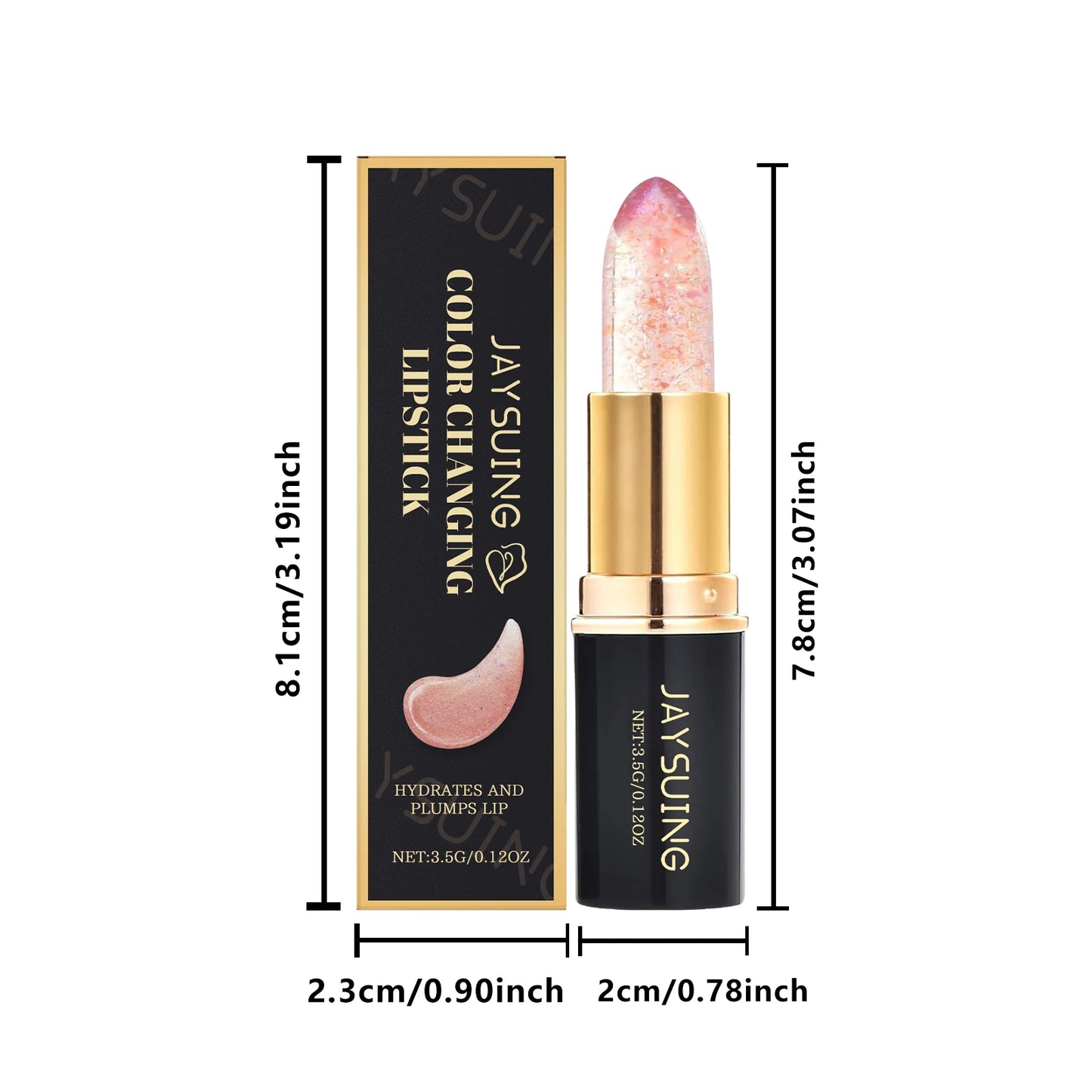 pH Color Changing Lip Balm – Shimmer & Gold Foil Tinted Gloss Peaceful Pleasures Health and Wellness Shimmer