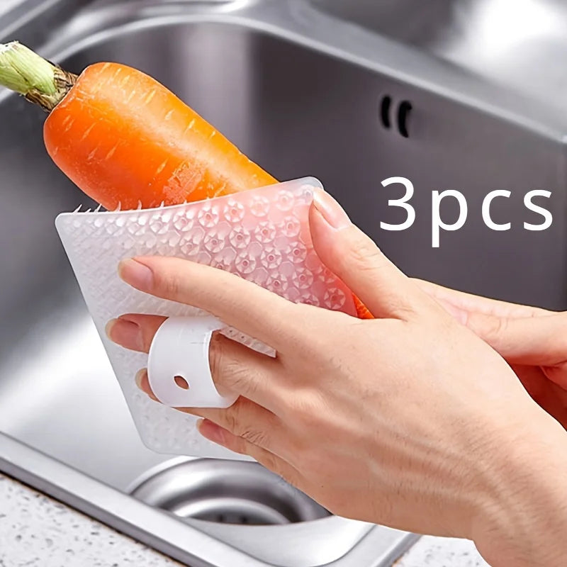 Soft Bristle Vegetable & Fruit Cleaning Brush – 1 or 3 Pack