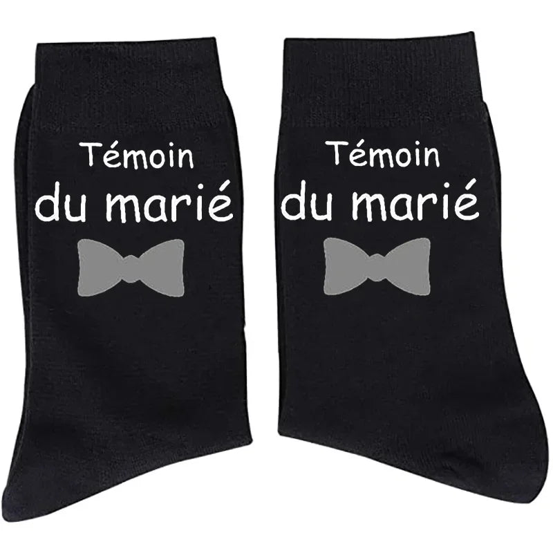 Wedding Party Socks – Groom, Best Man & Father of the Bride Novelty Wedding Socks Peaceful Pleasures Health and Wellness witness of the groom